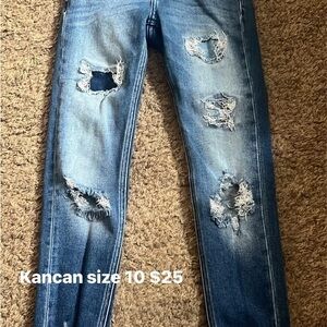 KanCan Ripped Denim Jeans in Blue